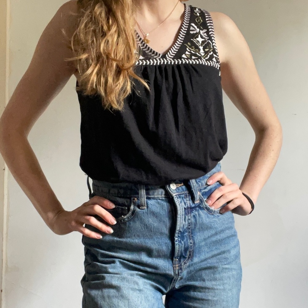 Embroidered Lucky Brand Tank Top